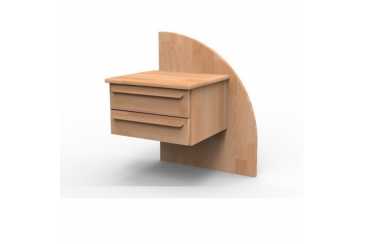 Obrázok pre Kvalitný masívny nočný stolík PETRA, BUK morenie mahagón