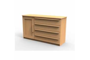 Obrázok pre Komoda z luxusného masívu P3DZ, BUK morenie jelša