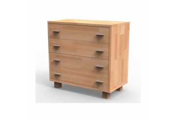 Pevná masívna komoda K4Z, DUB prírodný Obrázok pre Pevná masívna komoda K4Z, DUB prírodný