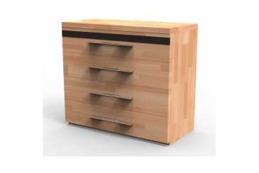 Obrázok pre Vysoká masívna komoda M4Z, BUK morenie jelša