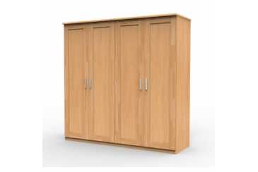 Obrázok pre Vysoká masívna skriňa UNI4 DDDD, BUK morenie orech