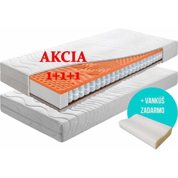 Obrázok pre Matrac SUPER PREMIUM 1 + 1 + darček 2x vankúš + darček 1x chránič matraca
